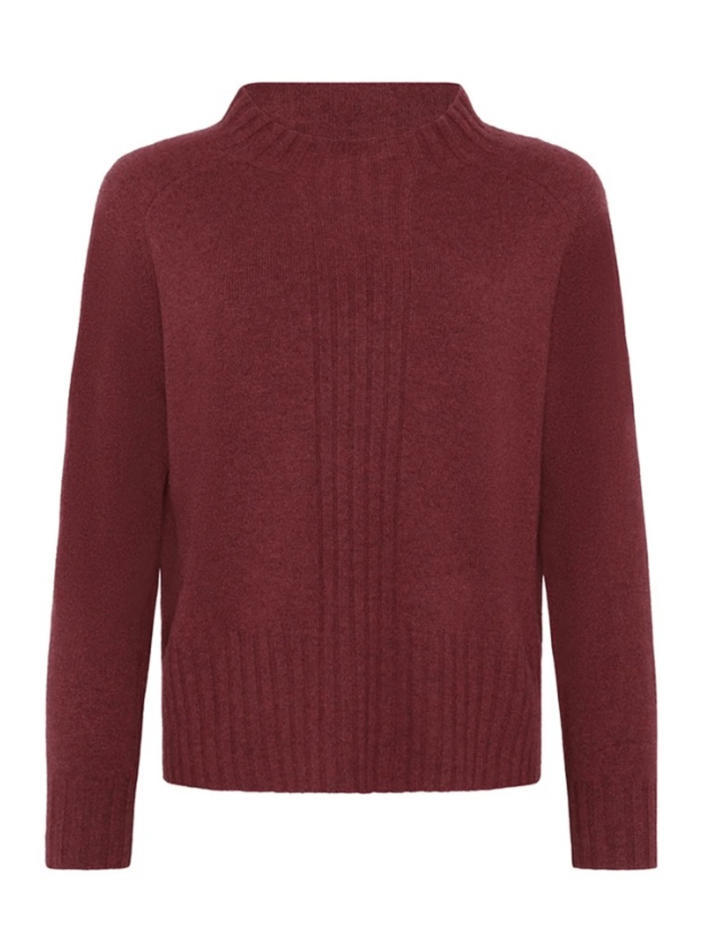 Cozy Women's Cowl Neck Sweater in Burgundy